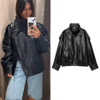 Noir Oversized Leather