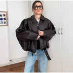 Belted Aviator Jacket