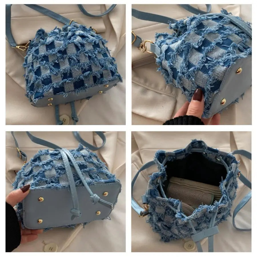 Quilted Plaid Tote Bag