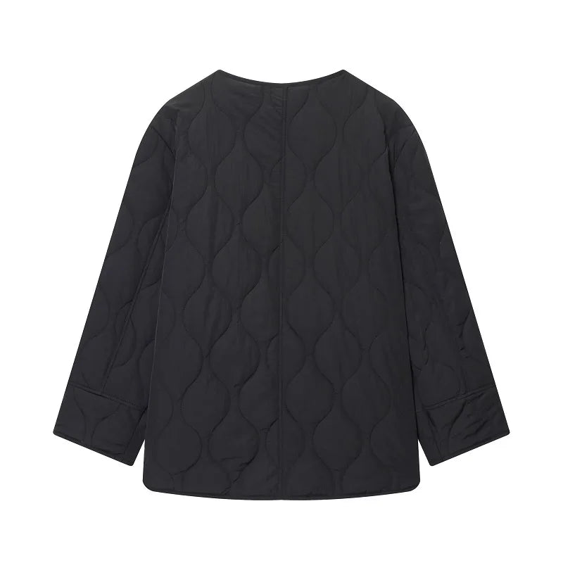 Diamond-Stitch Padded Jacket