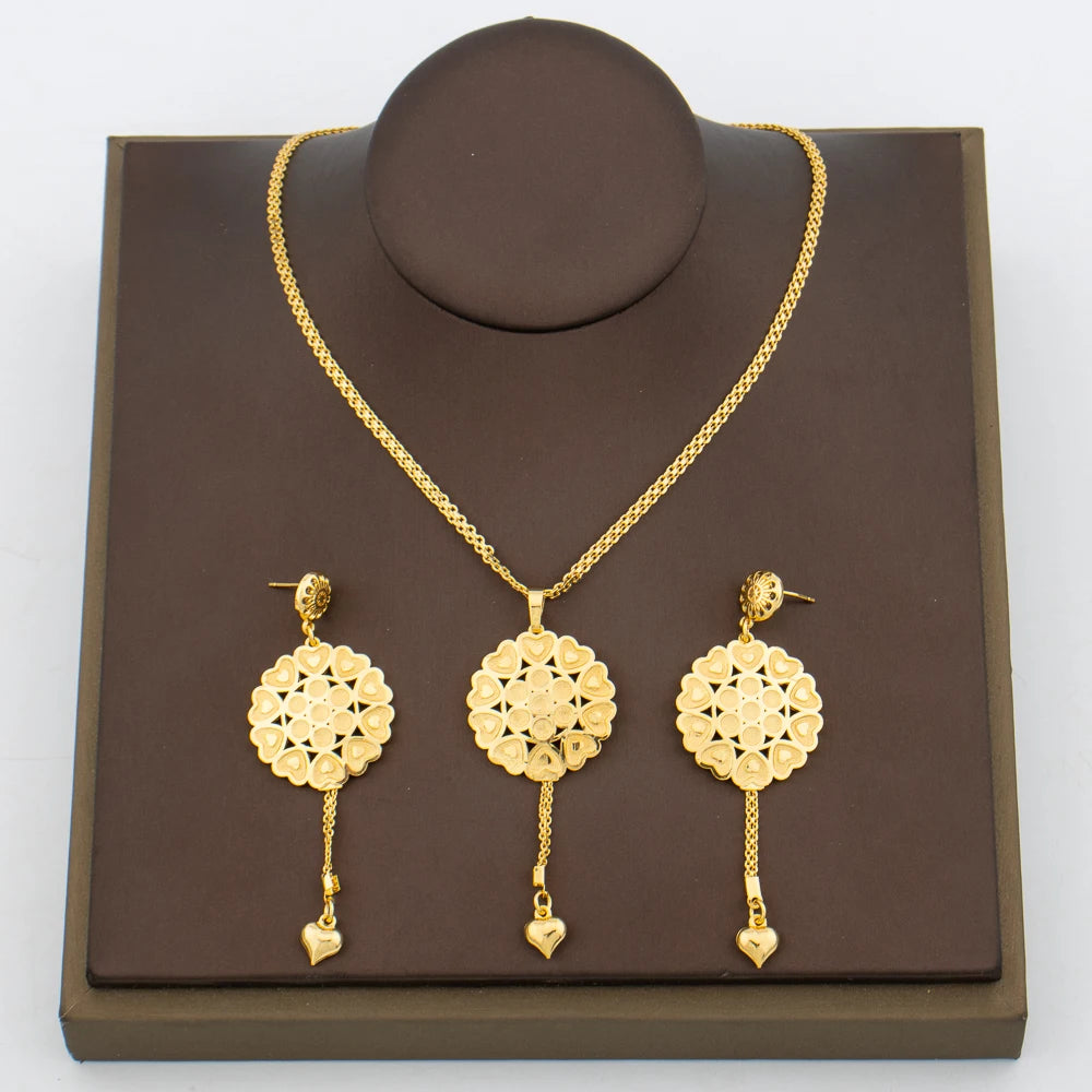 Gold Flame Jewelry Set