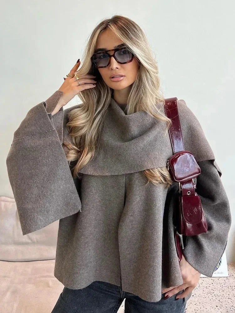Asymmetric Knit Coat
