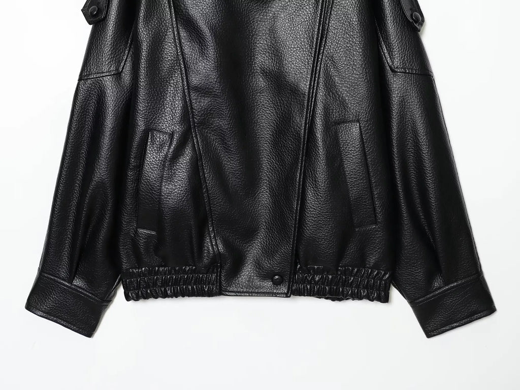 Noir Oversized Leather