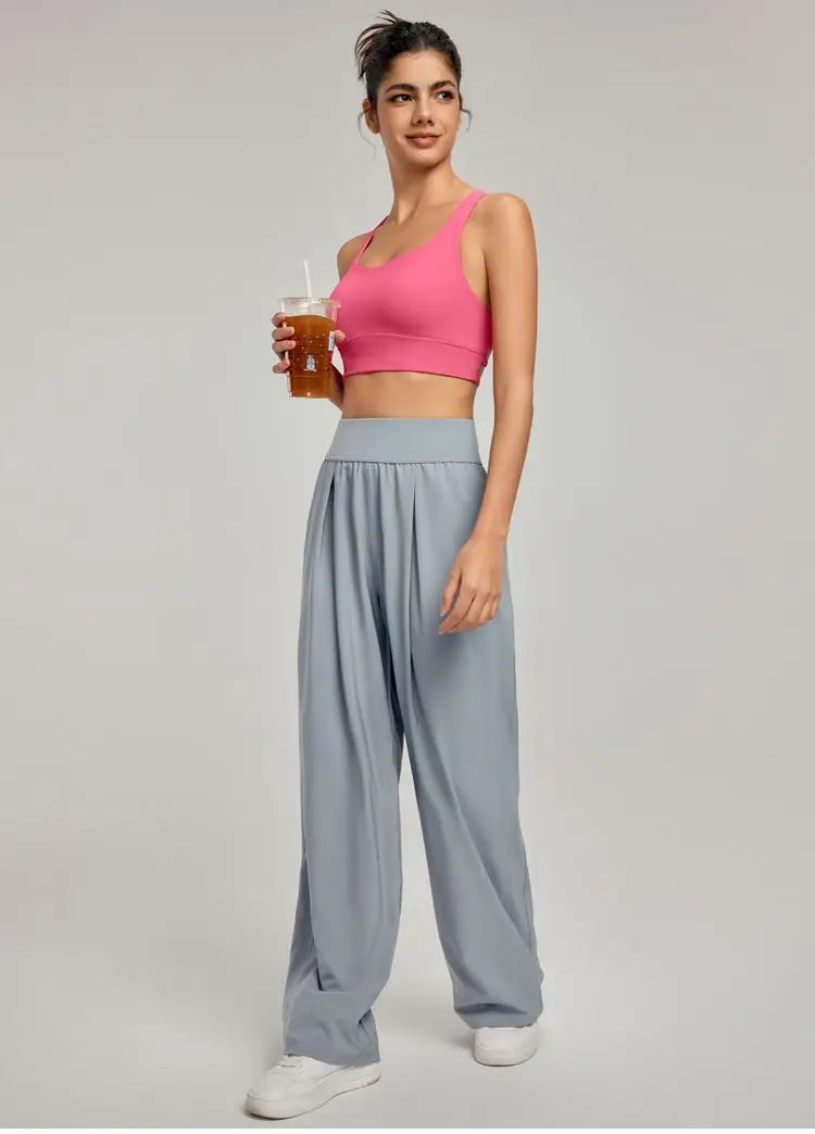 Draped Wide Leg Pants