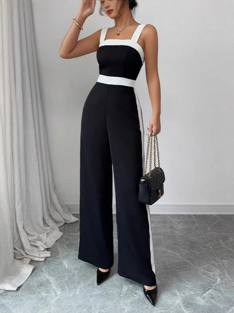 Contrast Trim Jumpsuit