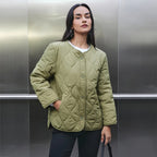 Diamond-Stitch Padded Jacket