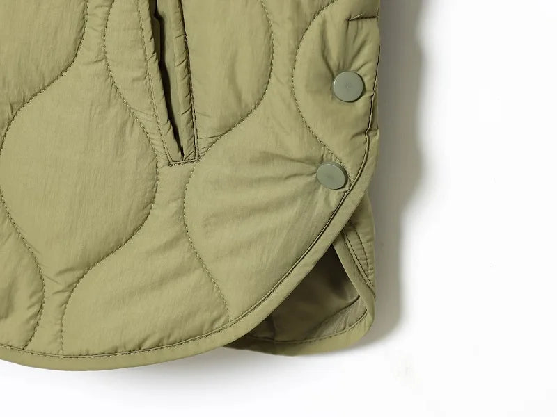 Diamond-Stitch Padded Jacket