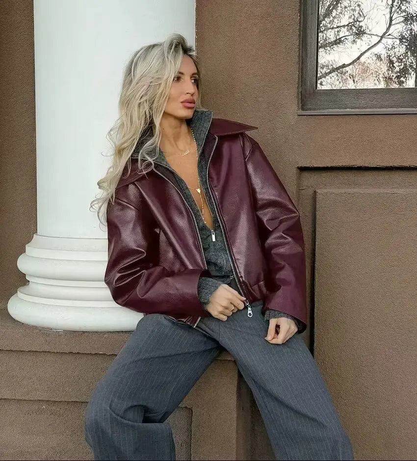 Bordeaux Moto Jacket