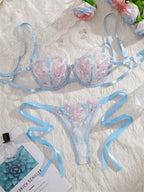 Embroidered Bra Set