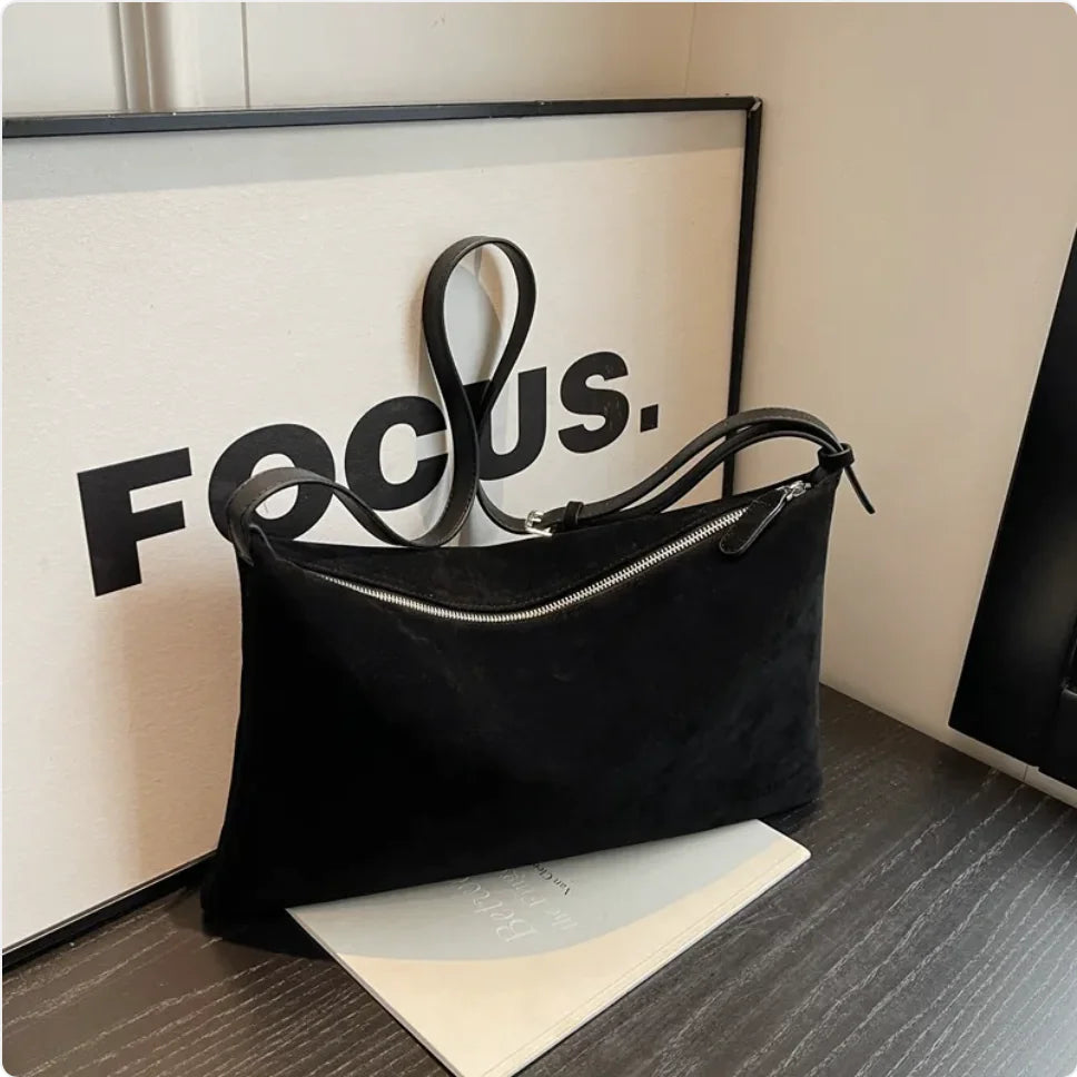 Classic Suede Handbag for Women