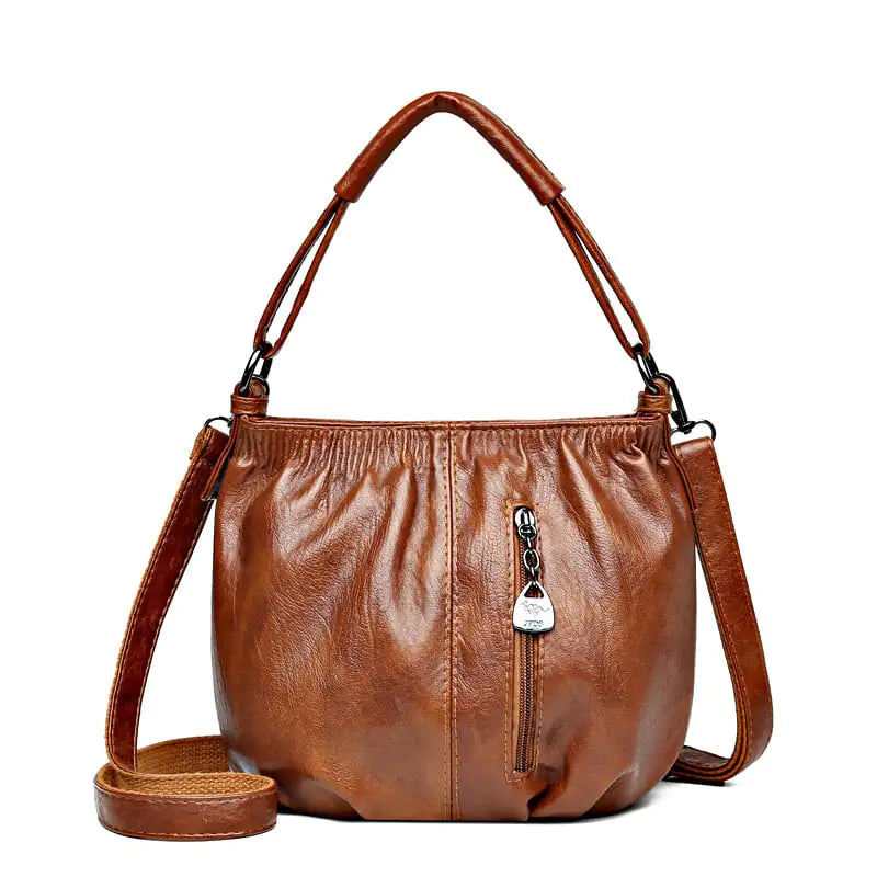 Retro Pleated Bucket Bag for Women - Fashion Shoulder Bag