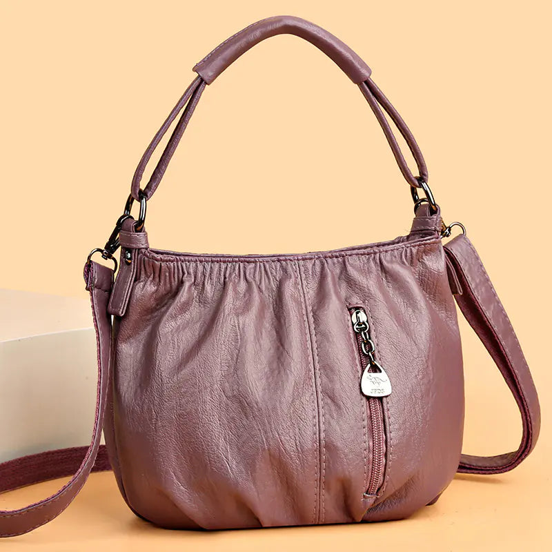 Retro Pleated Bucket Bag for Women - Fashion Shoulder Bag